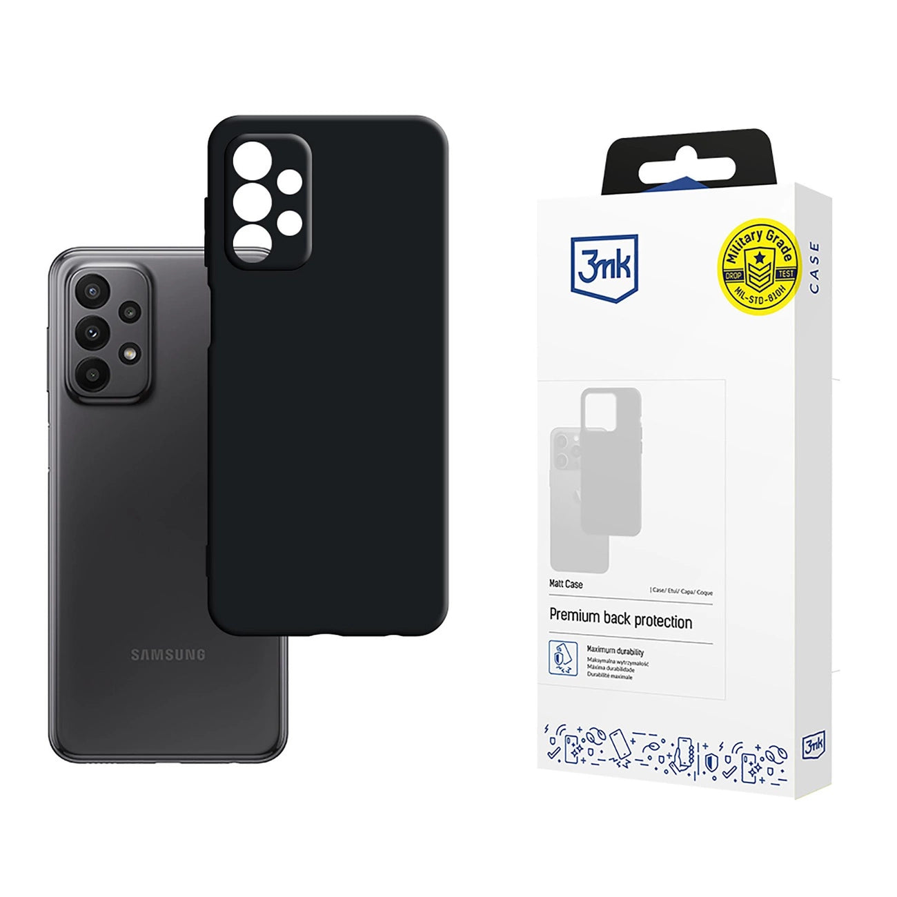 3mk Matt Case for Samsung Galaxy A23 / A23 5G - black_0