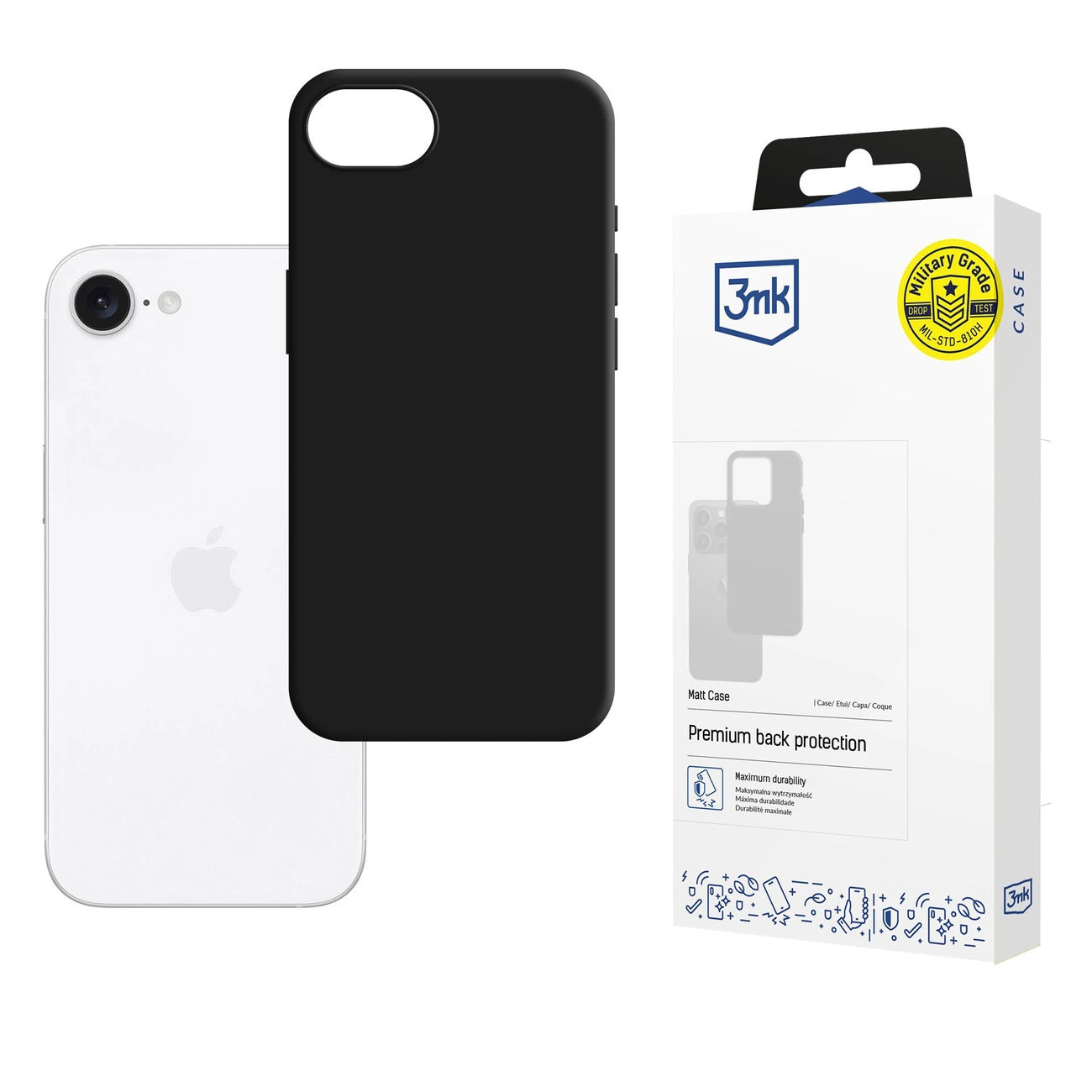 3mk Matt Case for Apple iPhone 16e / SE 4 - Black_0