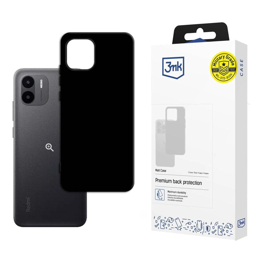 3mk Matt Case for Xiaomi Redmi A2 - Black_0