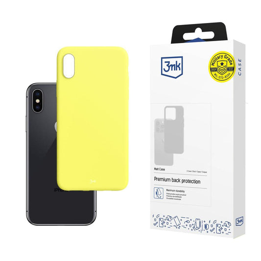 3mk Matt Case for iPhone X / XS - yellow_0