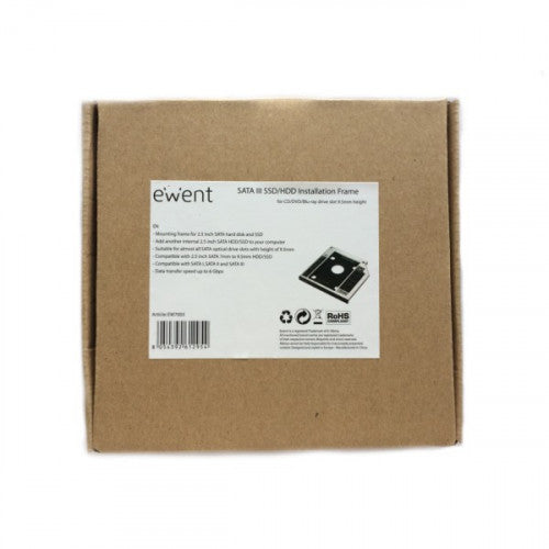 Ewent EW7003 funda para disco duro externo Acrilonitrilo butadieno estireno (ABS), Aluminio Negro, Blanco_5