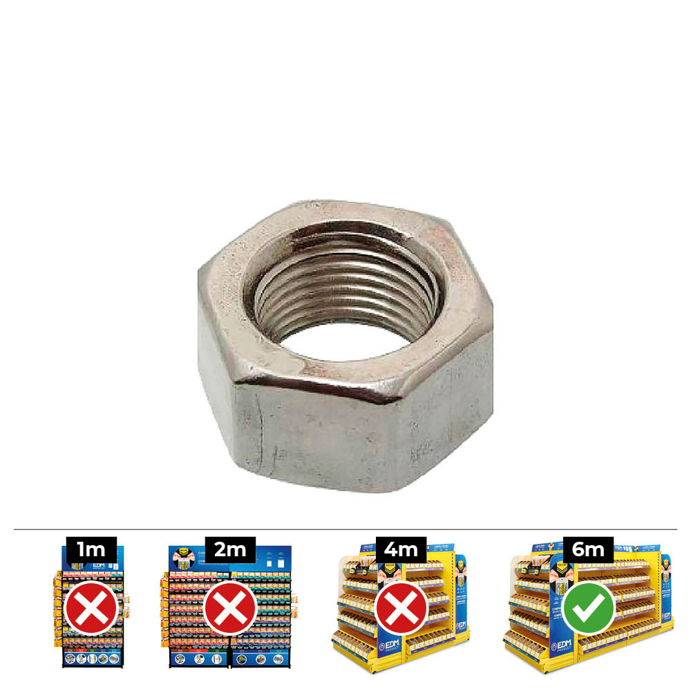 Caixa 100 unid. porca hexagonal din/ref 934 Ã¸12mm zincado celo_0