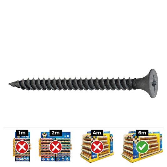 Caixa 500 unid. parafuso pladur placa-metal ssf Ã¸3,5x55mm fosfatado celo_0