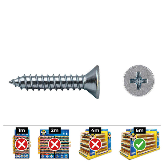 Caixa 500 unid. parafuso chapa escareador philips din/ref 7982 4,2x13mm zincado celo_0