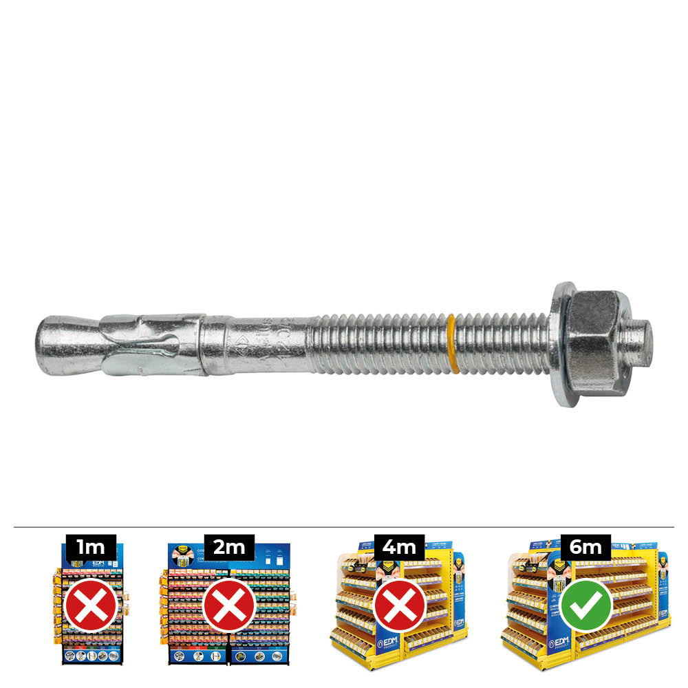 Caixa 20 unid. fixaÃ§Ã£o homologado ce bap Ã¸12x110mm/10 zincado celo_0