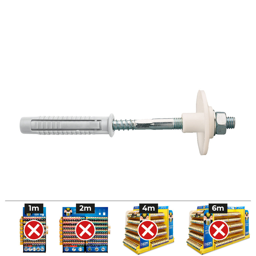 Kit de fixaÃ§Ã£o de pia de saco com porca de ferro Ã¸8x100 flth_0