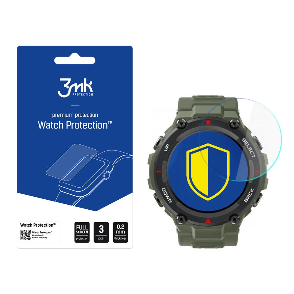 3mk Watch Protection™ v. FlexibleGlass hybrid glass on Xiaomi Amazfit T-Rex 1.3_0