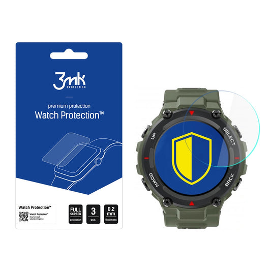 3mk Watch Protection™ v. FlexibleGlass hybrid glass on Xiaomi Amazfit T-Rex 1.3_0