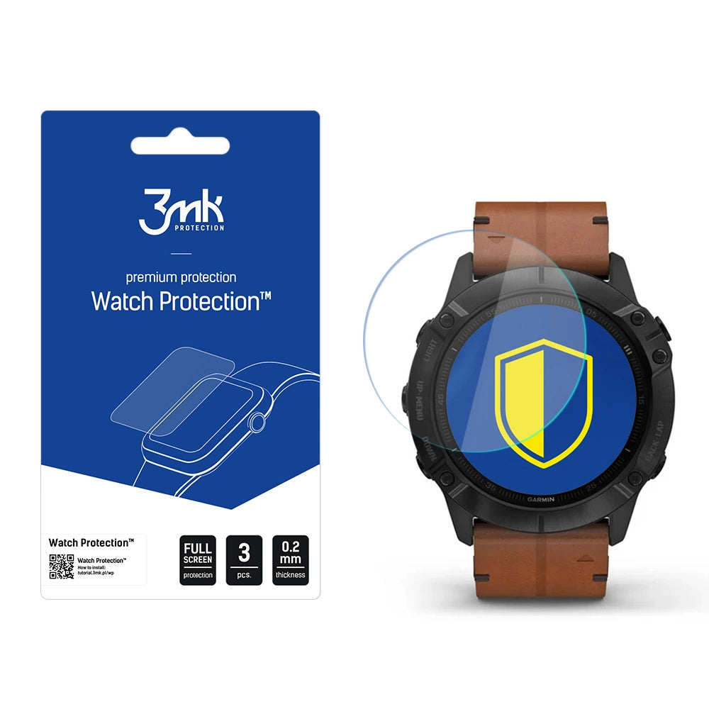 3mk Watch Protection™ v. FlexibleGlass hybrid glass on Garmin Fenix ​​6X_0