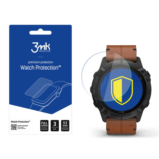 3mk Watch Protection™ v. FlexibleGlass hybrid glass on Garmin Fenix ​​6X_0