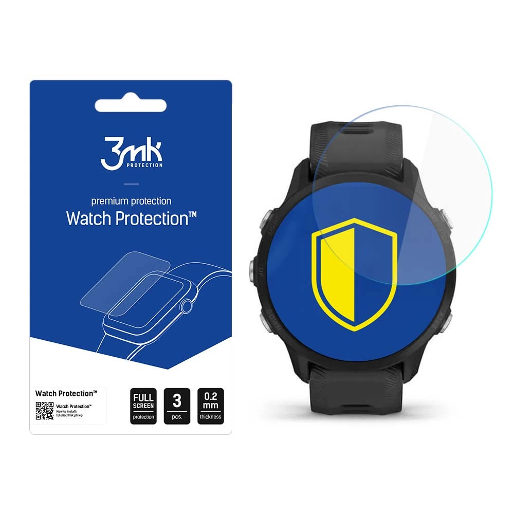 3mk Watch Protection™ v. FlexibleGlass hybrid glass on Garmin Forerunner 955_0