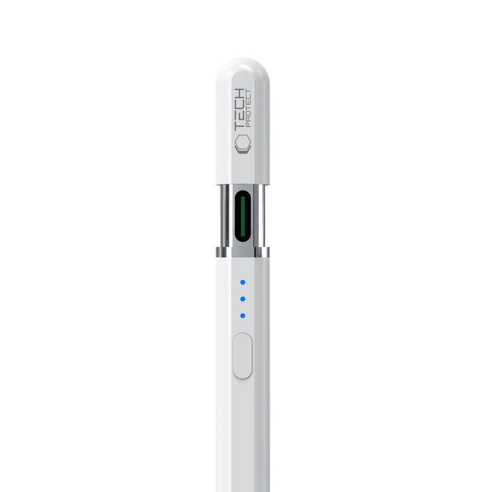 Tech-Protect Digital Magnetic Stylus Pen 3 Magnetic for iPad Tablet - White_3