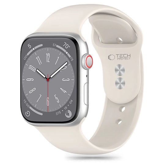 Tech-Protect Silicone Strap for Apple Watch 4 / 5 / 6 / 7 / 8 / 9 / SE (38 / 40 / 41 mm) - Beige_0