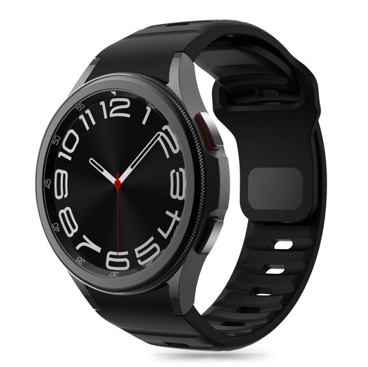 Tech-Protect Silicone Line Strap for Samsung Galaxy Watch 4 / 5 / 5 Pro / 6 / 7 / FE - Black_0