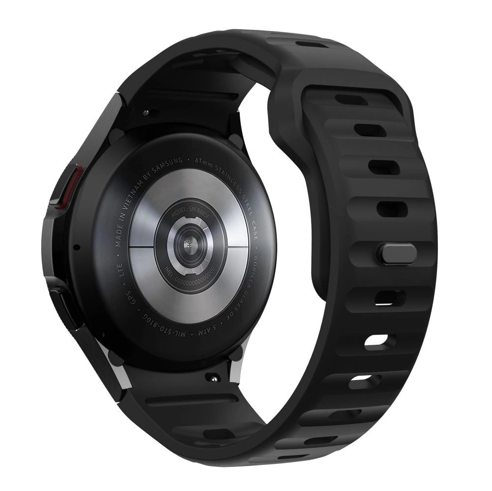 Tech-Protect Silicone Line Strap for Samsung Galaxy Watch 4 / 5 / 5 Pro / 6 / 7 / FE - Black_1