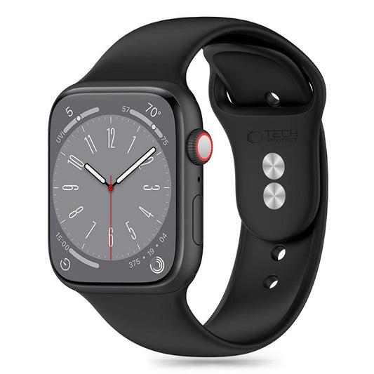 Tech-Protect Silicone Strap for Apple Watch 4 / 5 / 6 / 7 / 8 / 9 / SE (38 / 40 / 41 mm) - Black_0