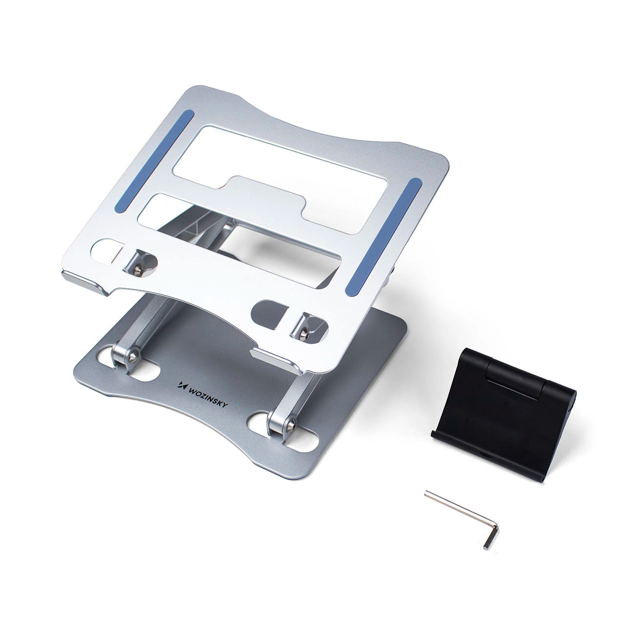 Laptop stand Wozinsky WRS-CPY75DSS aluminum + Free! smartphone stand - silver_1