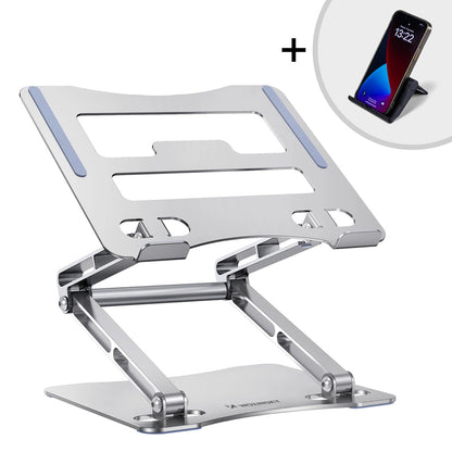 Laptop stand Wozinsky WRS-CPY75DSS aluminum + Free! smartphone stand - silver_0