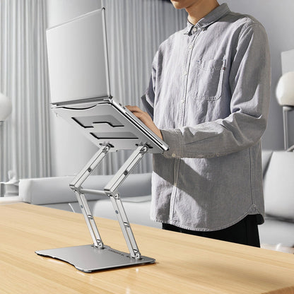 Laptop stand Wozinsky WRS-CPY75DSS aluminum + Free! smartphone stand - silver_9