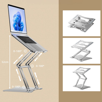 Laptop stand Wozinsky WRS-CPY75DSS aluminum + Free! smartphone stand - silver_10