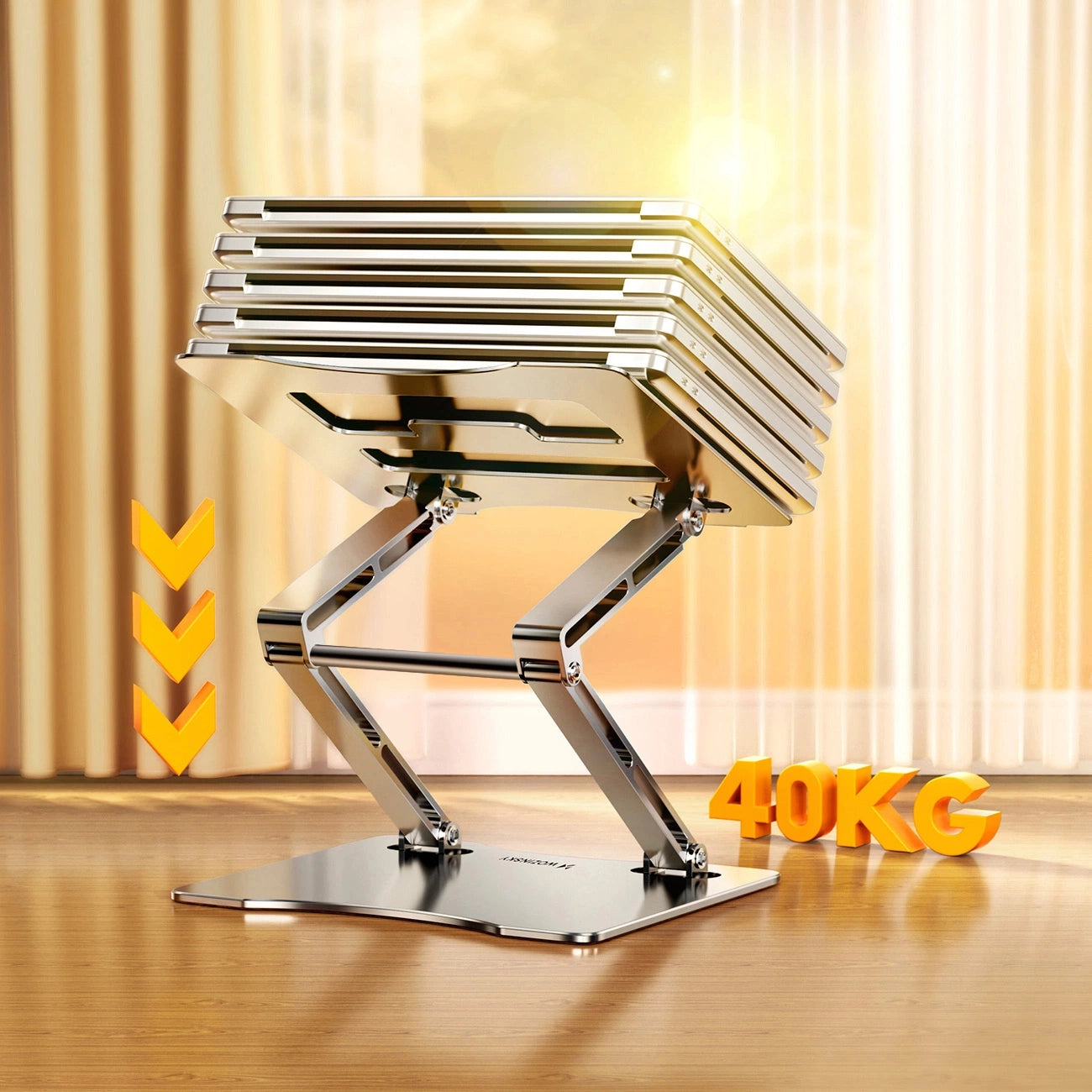 Laptop stand Wozinsky WRS-CPY75DSS aluminum + Free! smartphone stand - silver_12