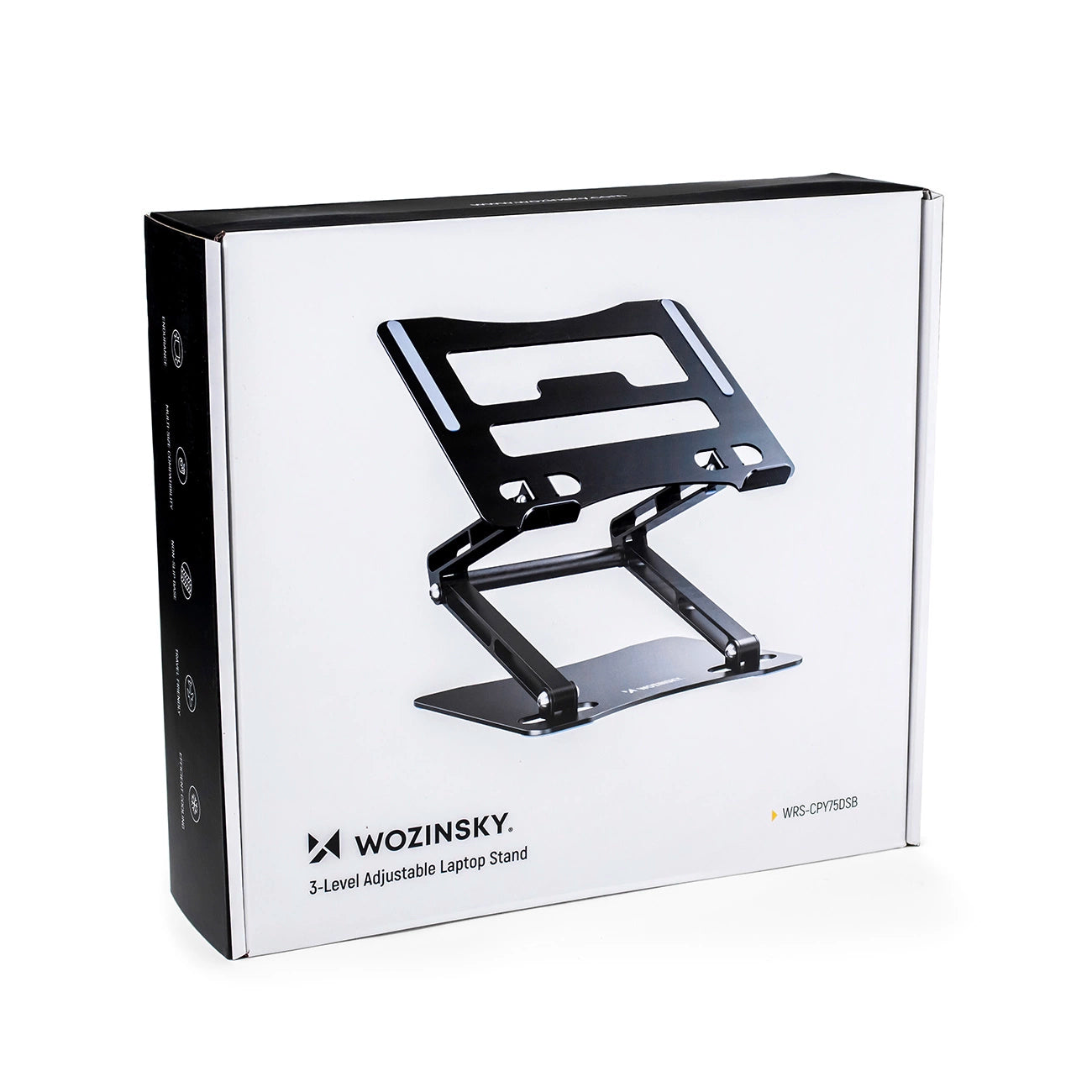 Laptop stand Wozinsky WRS-CPY75DSB aluminum + Free! smartphone stand - black_2