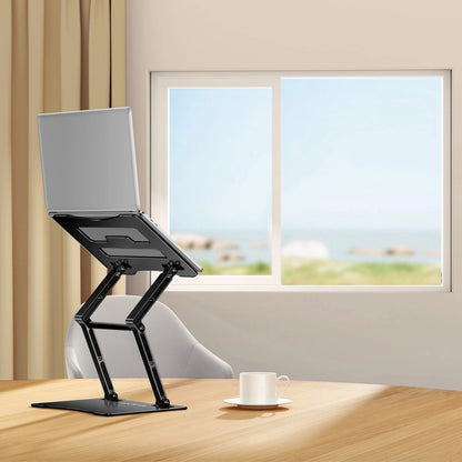Laptop stand Wozinsky WRS-CPY75DSB aluminum + Free! smartphone stand - black_7