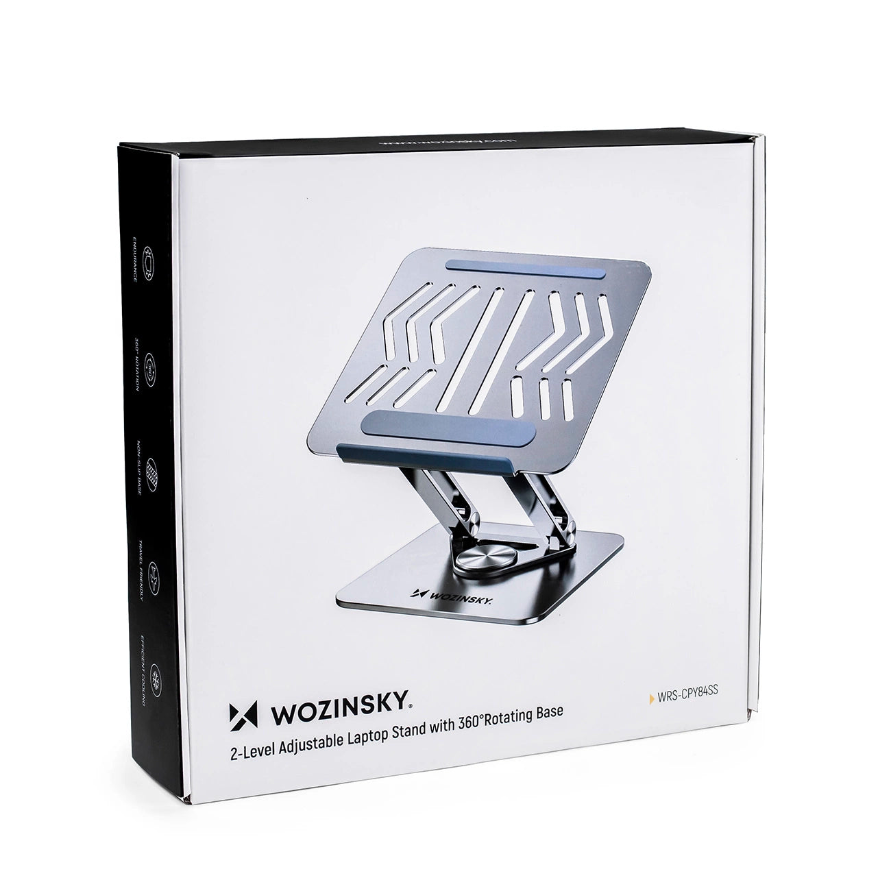 Laptop stand Wozinsky WRS-CPY84SS aluminum + Free! smartphone stand - silver_2