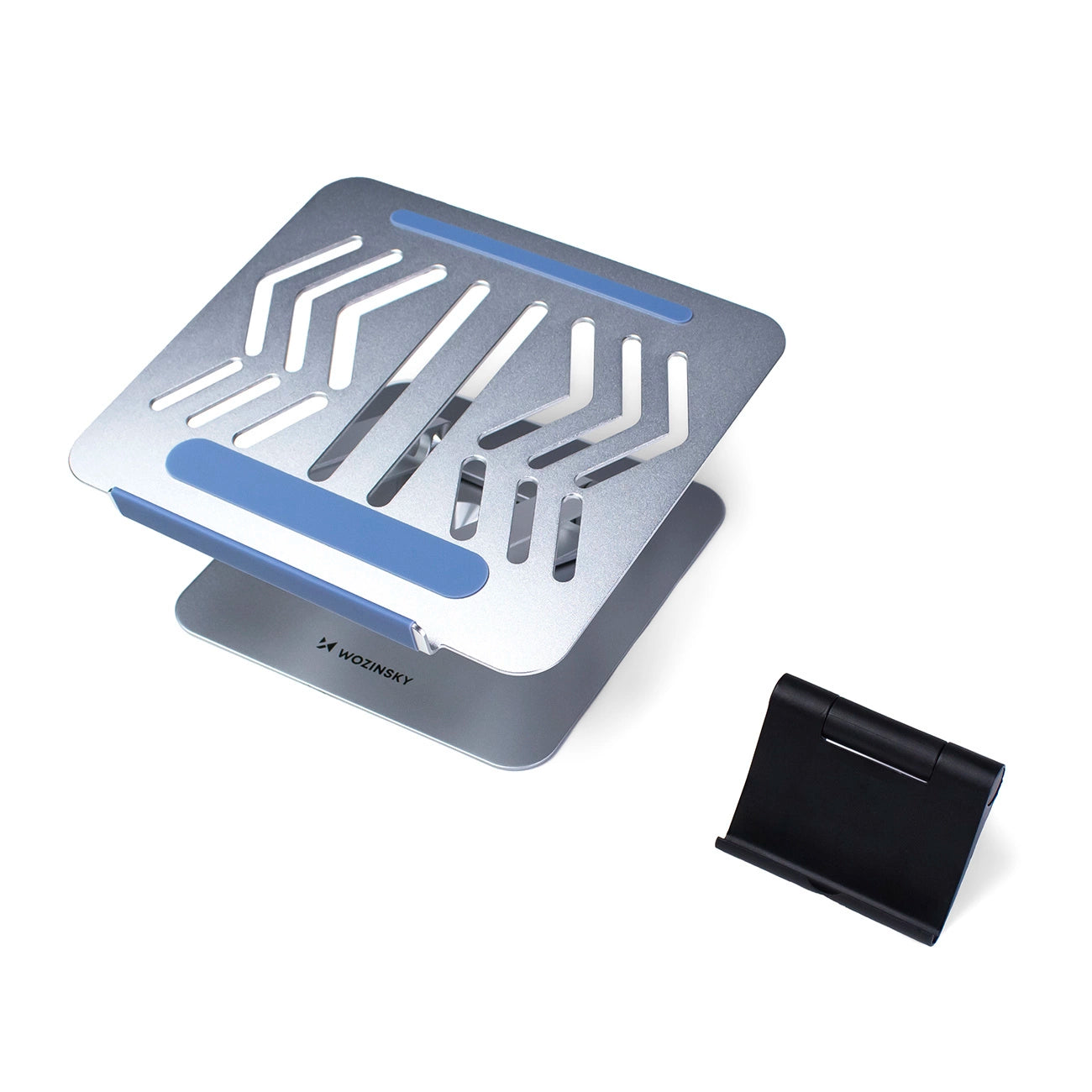 Laptop stand Wozinsky WRS-CPY84SS aluminum + Free! smartphone stand - silver_1