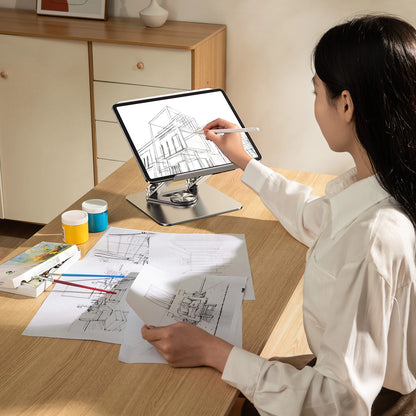 Laptop stand Wozinsky WRS-CPY84SS aluminum + Free! smartphone stand - silver_6