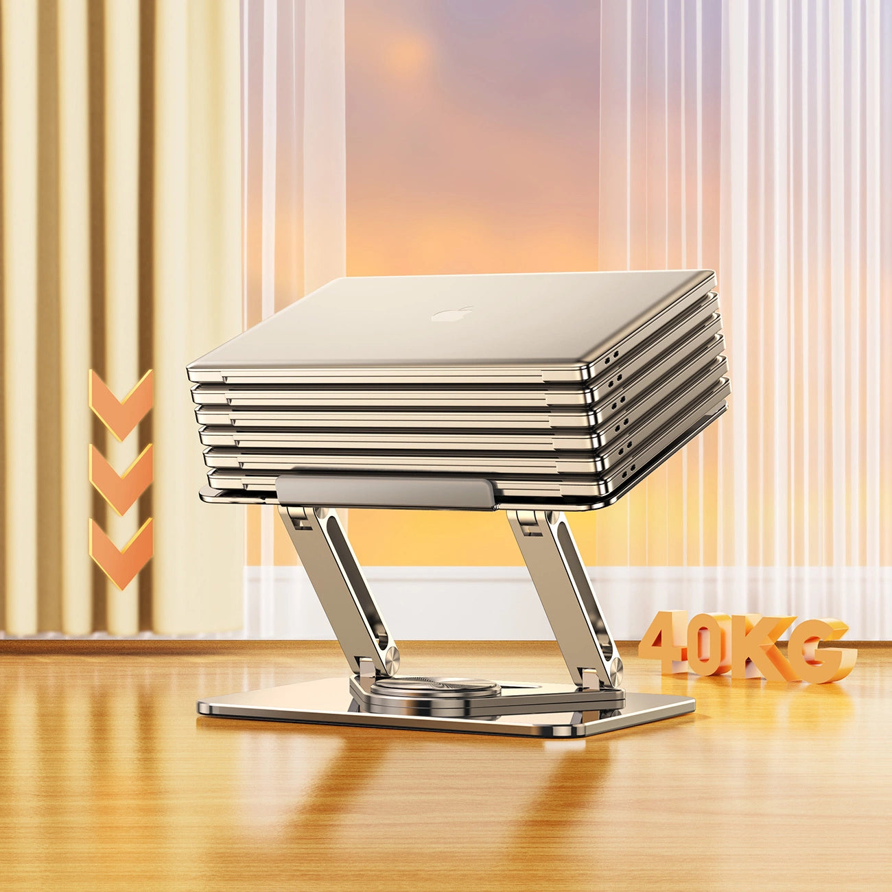 Laptop stand Wozinsky WRS-CPY84SS aluminum + Free! smartphone stand - silver_8