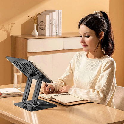 Laptop stand Wozinsky WRS-CPY84SB 360 aluminum + Free! smartphone stand - black_5