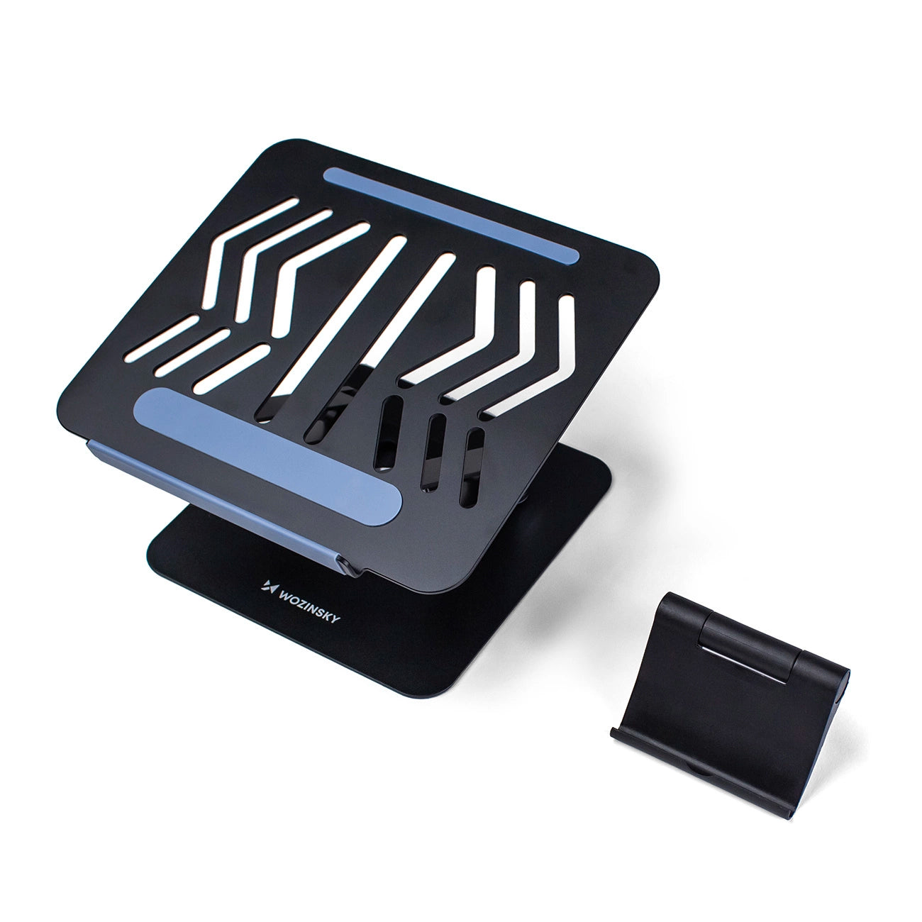 Laptop stand Wozinsky WRS-CPY84SB 360 aluminum + Free! smartphone stand - black_13