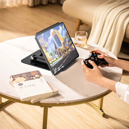 Laptop stand Wozinsky WRS-CPY84SB 360 aluminum + Free! smartphone stand - black_3