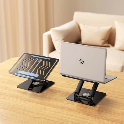 Laptop stand Wozinsky WRS-CPY84SB 360 aluminum + Free! smartphone stand - black_7