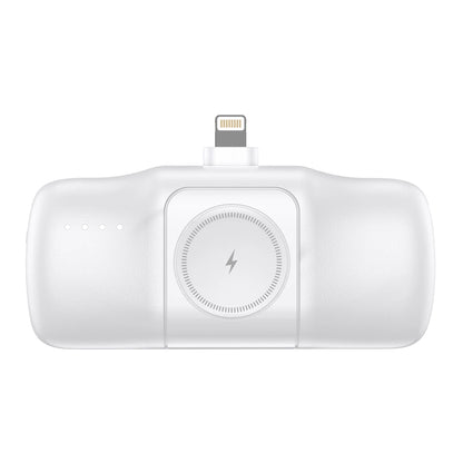 Wozinsky WF16-YLS 5000mAh 15W Lightning Mini Power Bank with Built-in USB-C Cable and Apple Watch Charger - White_3