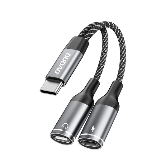 Dudao L13C+ 2in1 USB-C Adapter - Gray_0