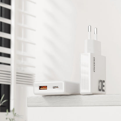 GaN Dudao A30EUT 30W USB-A / USB-C Wall Charger + USB-C - USB-C Cable - White_3