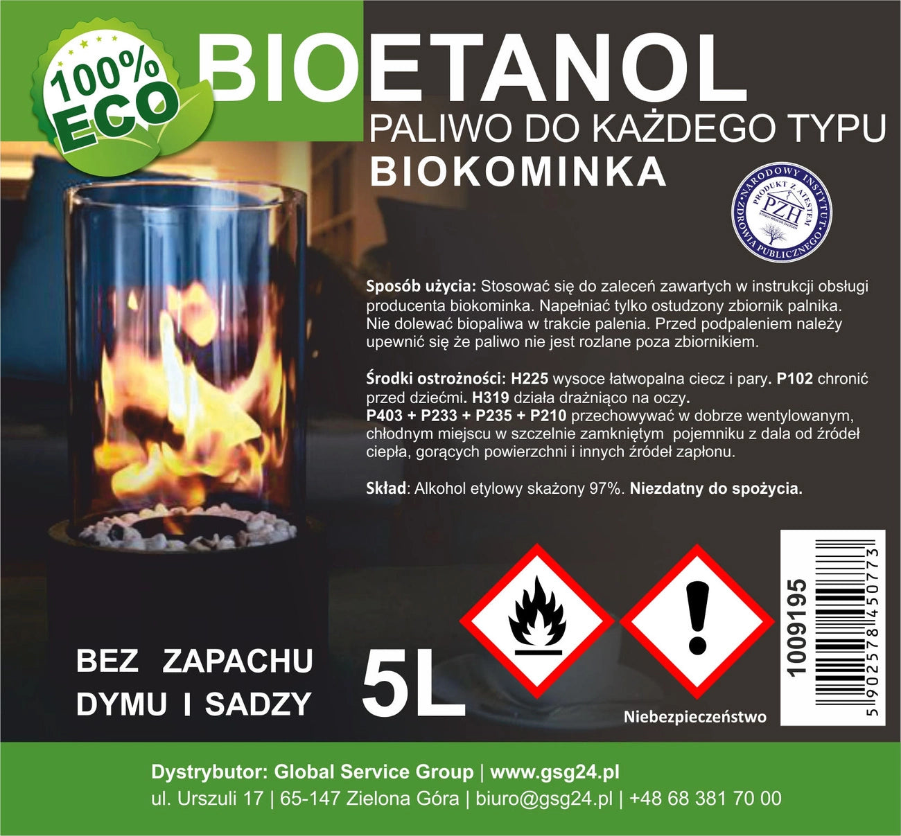 Bio alcohol bio ethanol BIO fuel for bio fireplace 5L_1