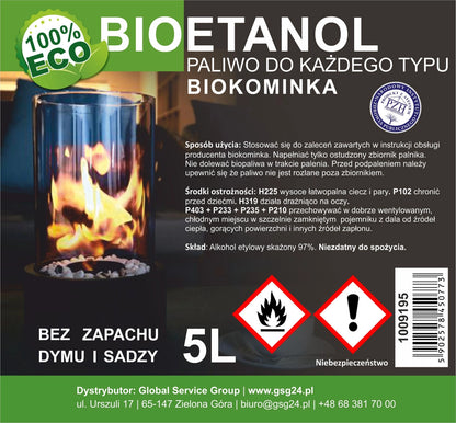 Bio alcohol bio ethanol BIO fuel for bio fireplace 5L_1