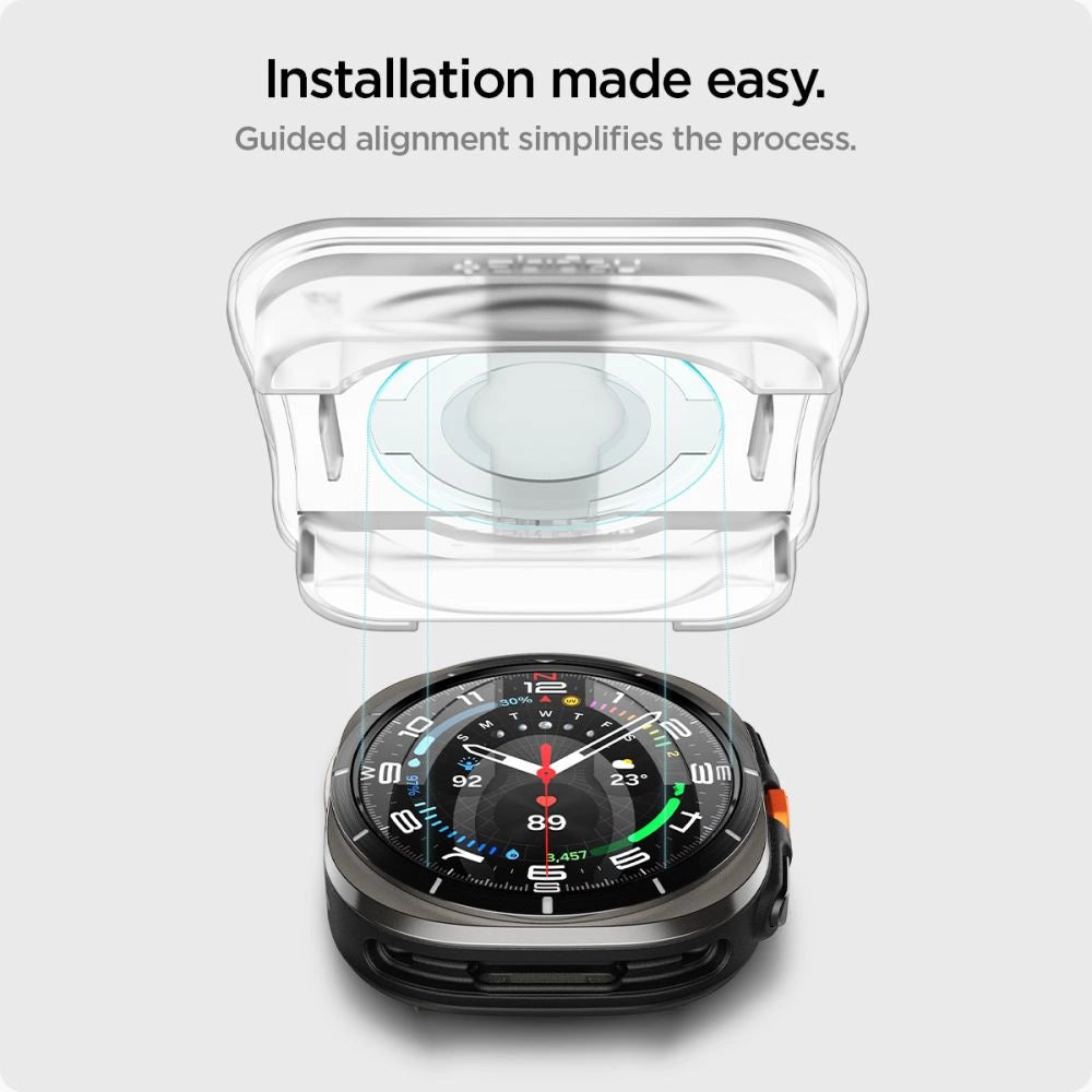 Spigen Glas.TR EZ Fit Tempered Glass for Samsung Galaxy Watch Ultra (47mm) - Clear (2-pack)_9