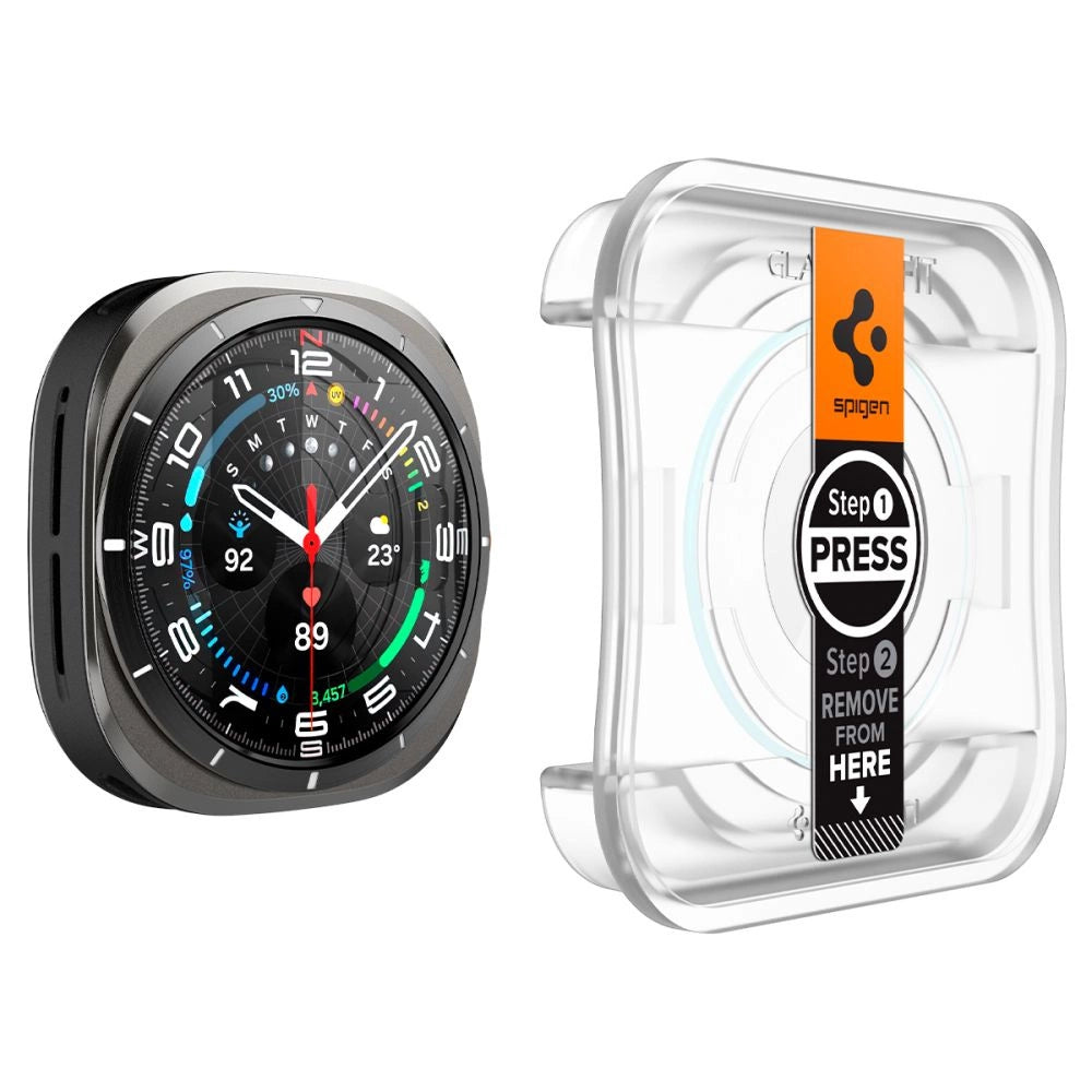 Spigen Glas.TR EZ Fit Tempered Glass for Samsung Galaxy Watch Ultra (47mm) - Clear (2-pack)_2