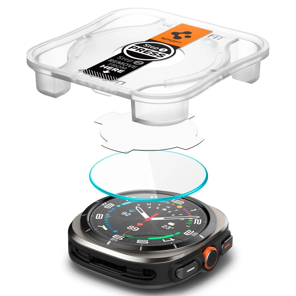 Spigen Glas.TR EZ Fit Tempered Glass for Samsung Galaxy Watch Ultra (47mm) - Clear (2-pack)_4
