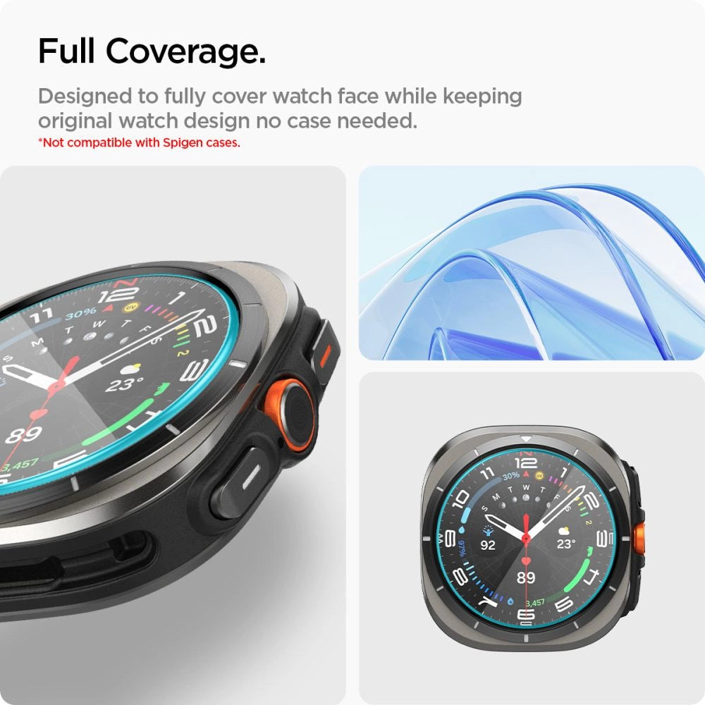 Spigen Glas.TR EZ Fit Tempered Glass for Samsung Galaxy Watch Ultra (47mm) - Clear (2-pack)_6