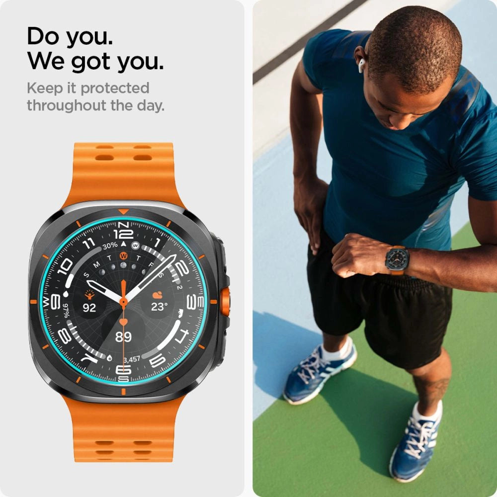 Spigen Glas.TR EZ Fit Tempered Glass for Samsung Galaxy Watch Ultra (47mm) - Clear (2-pack)_7