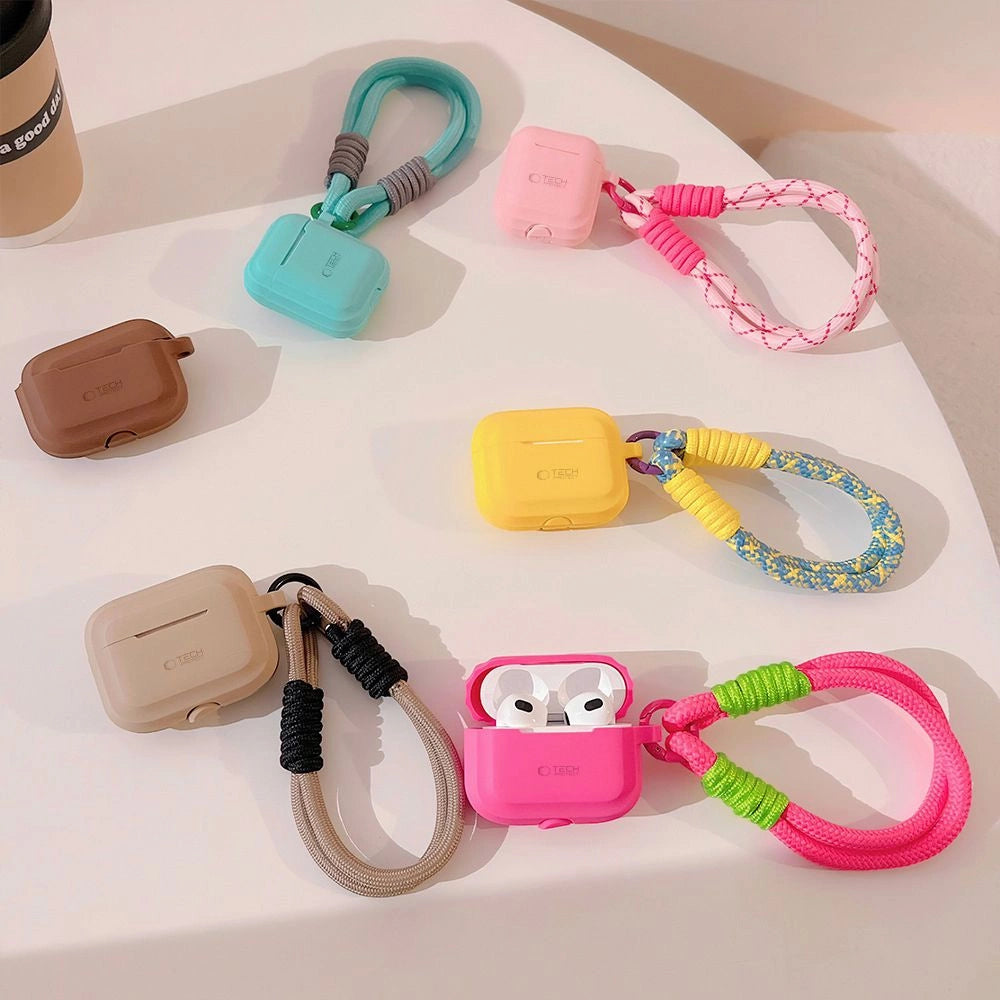 Tech-Protect Silicone Rope Case for Apple AirPods Pro 1 / 2 - Brown_1
