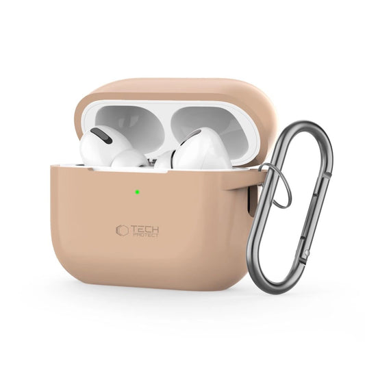Tech-Protect Silicone Hook Case for Apple AirPods Pro 1 / 2 - Beige_0