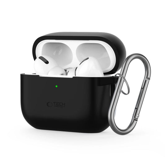 Tech-Protect Silicone Hook Case for Apple AirPods Pro 1 / 2 - Black_0