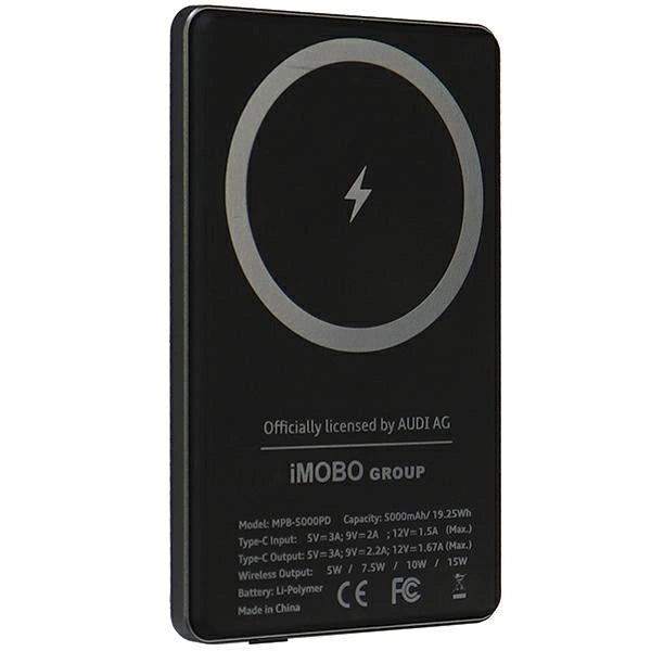 Powerbank Audi Big Logo MagSafe inductive 15W 5000mAh - gray_3