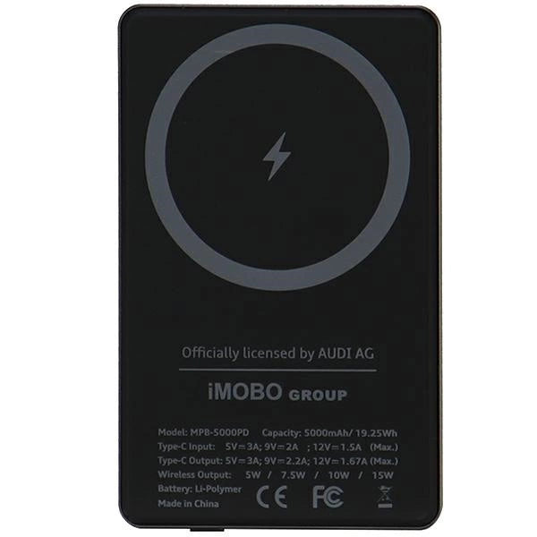 Powerbank Audi Big Logo MagSafe inductive 15W 5000mAh - gray_4